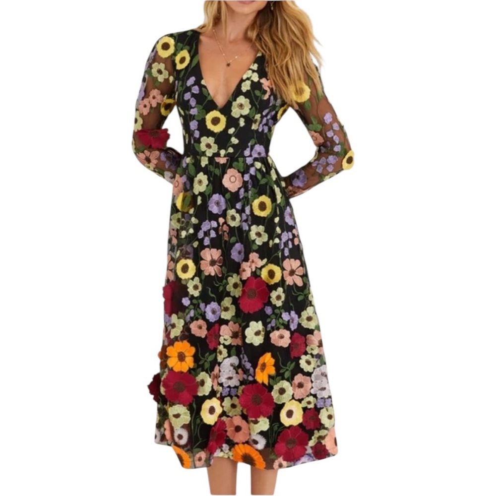 Lulus 3D Floral Dress